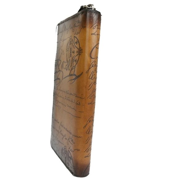 BERLUTI Logo Itauba Long Zip Around Wallet Scritto Leather Brown Italy 16RJ380 - Picture 9 of 16